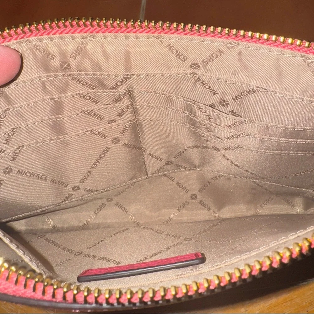 Michael Kors Pink Leather Women's Wristlet - Picture 5 of 7